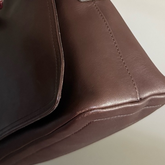 HOLD Coach Vintage Legacy West Shoulder Flap Bag 2001 Mahogany 9828 Costa Rica - Picture 11 of 16